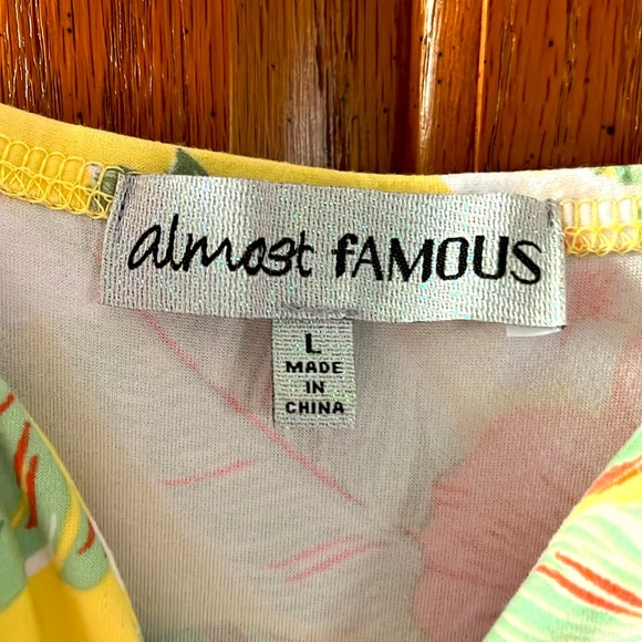 Almost FAMOUS SPAGHETTI ADJUSTABLE STRAPS FLORAL BODY CON DRESS - Picture 6 of 10